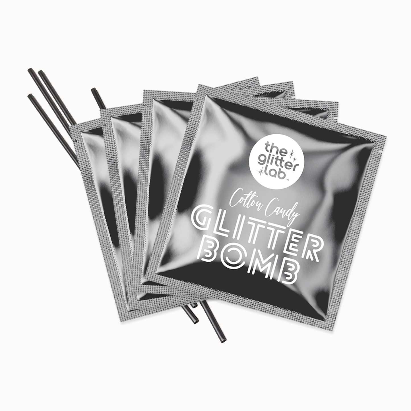Black Cotton Candy Drink Glitter Bombs for Cocktails & Mocktails