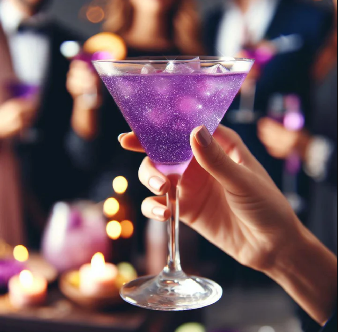 Purple Glitter Bombs - Set of 20