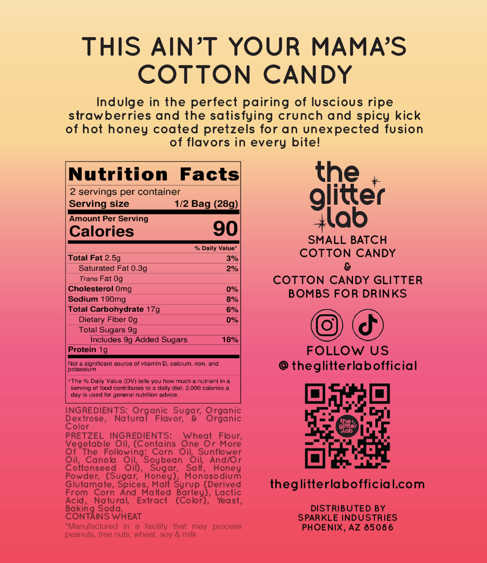 Strawberry Hot Honey Crunch Cotton Candy