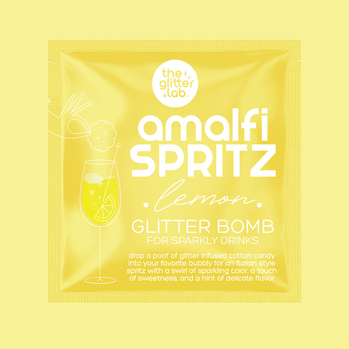 Amalfi Spritz Glitter Bomb for Prosecco & Bubbly | Lemon