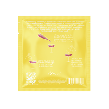 Amalfi Spritz Glitter Bomb for Prosecco & Bubbly | Lemon