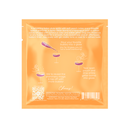 Bellini Spritz Glitter Bomb for Prosecco & Bubbly | Peach