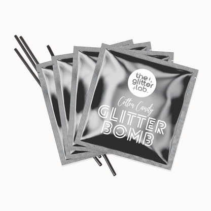 Black Cotton Candy Drink Glitter Bombs for Cocktails & Mocktails
