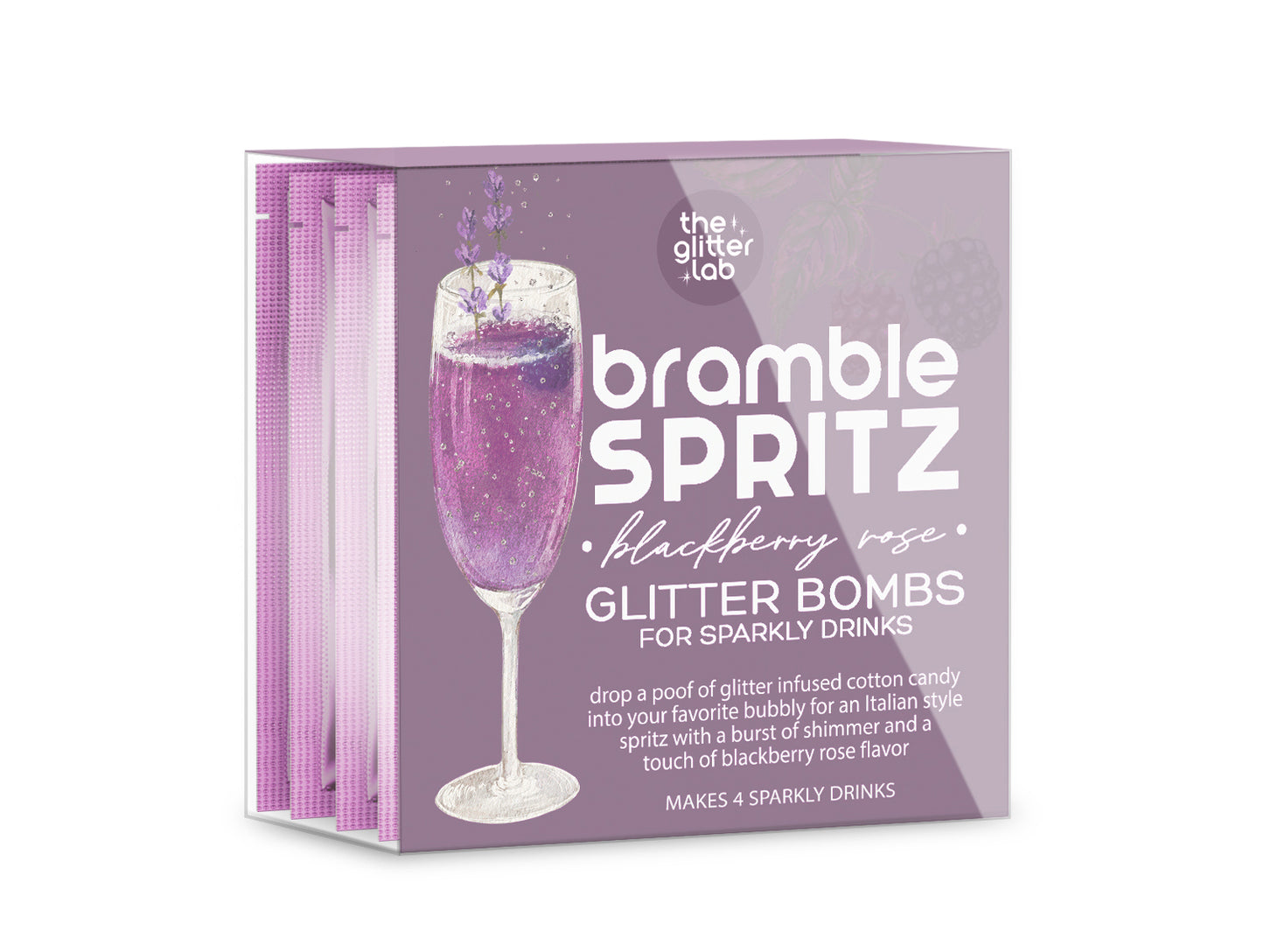 Bramble Spritz Glitter Bomb for Prosecco & Bubbly | Blackberry Rose