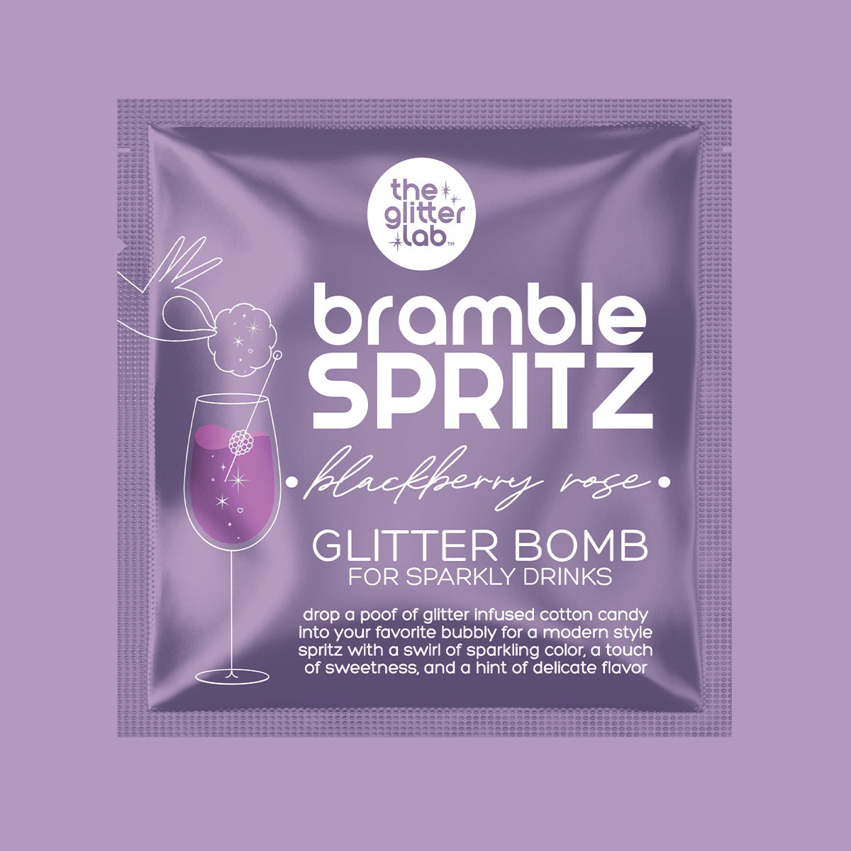 Bramble Spritz Glitter Bomb for Prosecco & Bubbly | Blackberry Rose