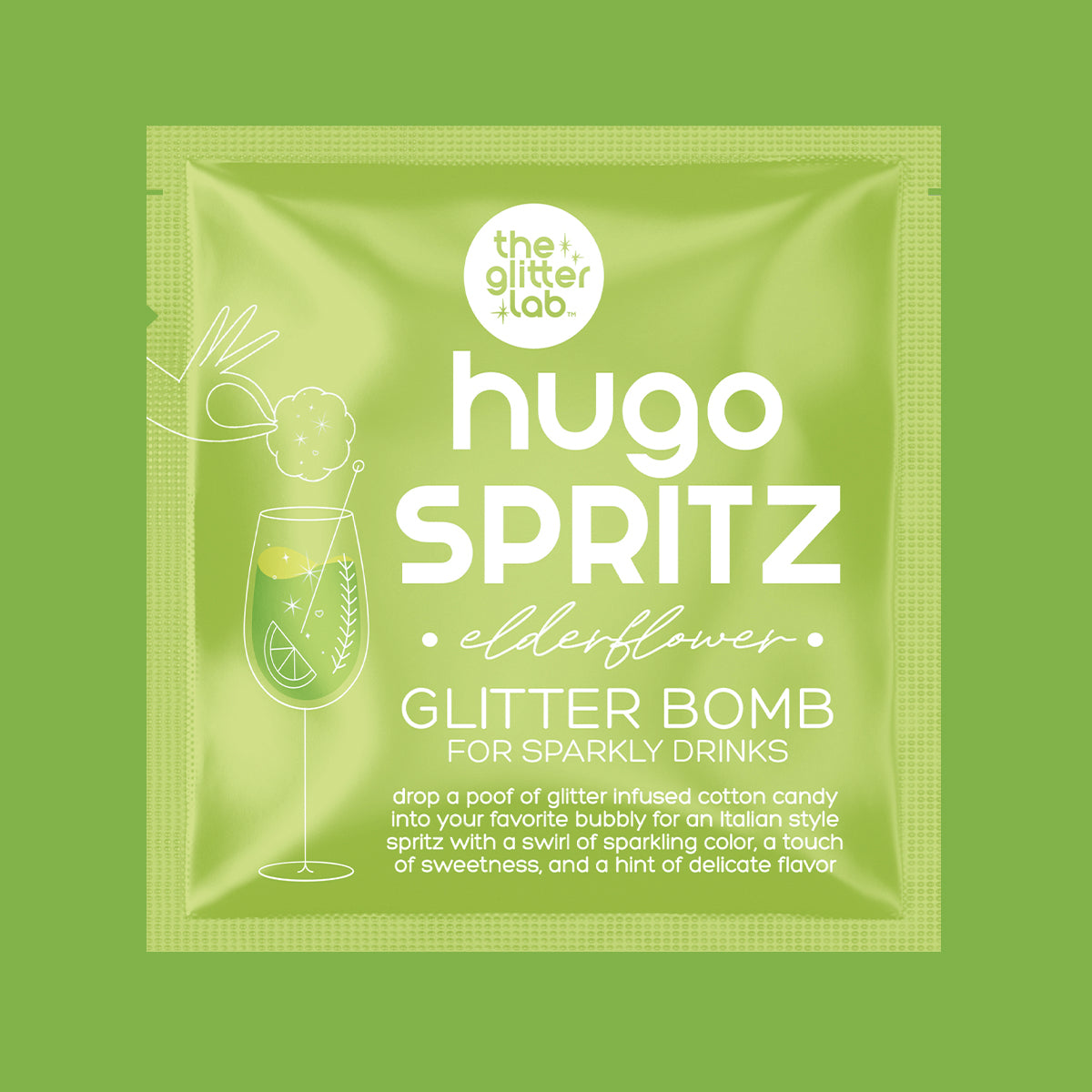 Hugo Spritz Glitter Bomb for Prosecco & Bubbly | Elderflower