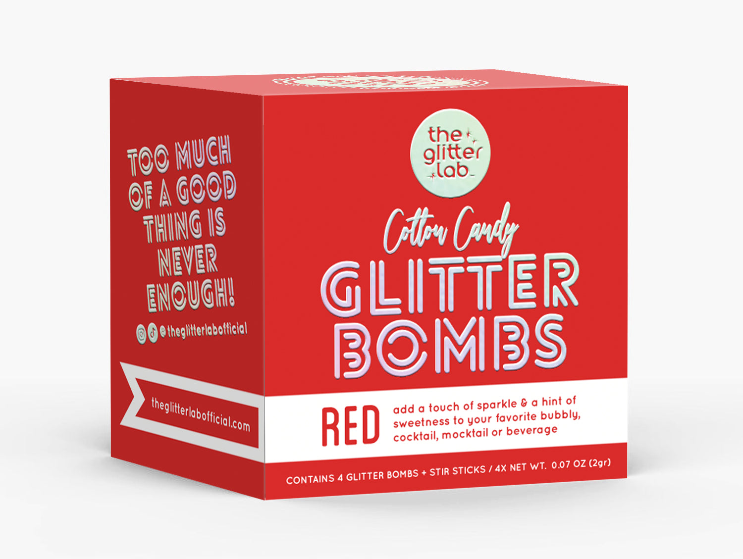 Red - Drink Glitter Bombs for Sparkly Cocktails, Mocktails & Soda β The ...