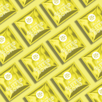 Yellow Glitter Bombs - Set of 20