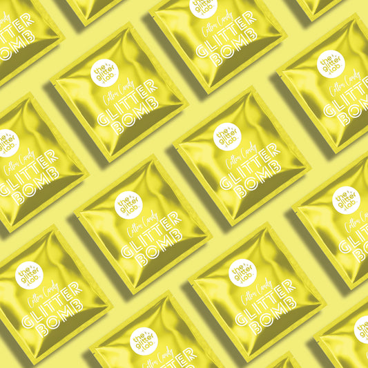 Yellow Glitter Bombs - Set of 20