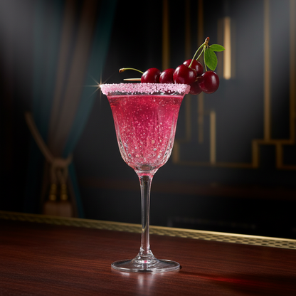 Cherry Bomb pink sparkly cocktail